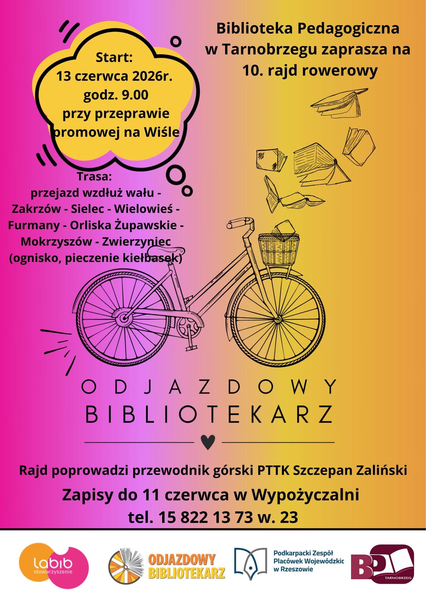 Biblioteka Pedagogiczna zaprasza na 10. Rajd Rowerowy „Odjazdowy Bibliotekarz”